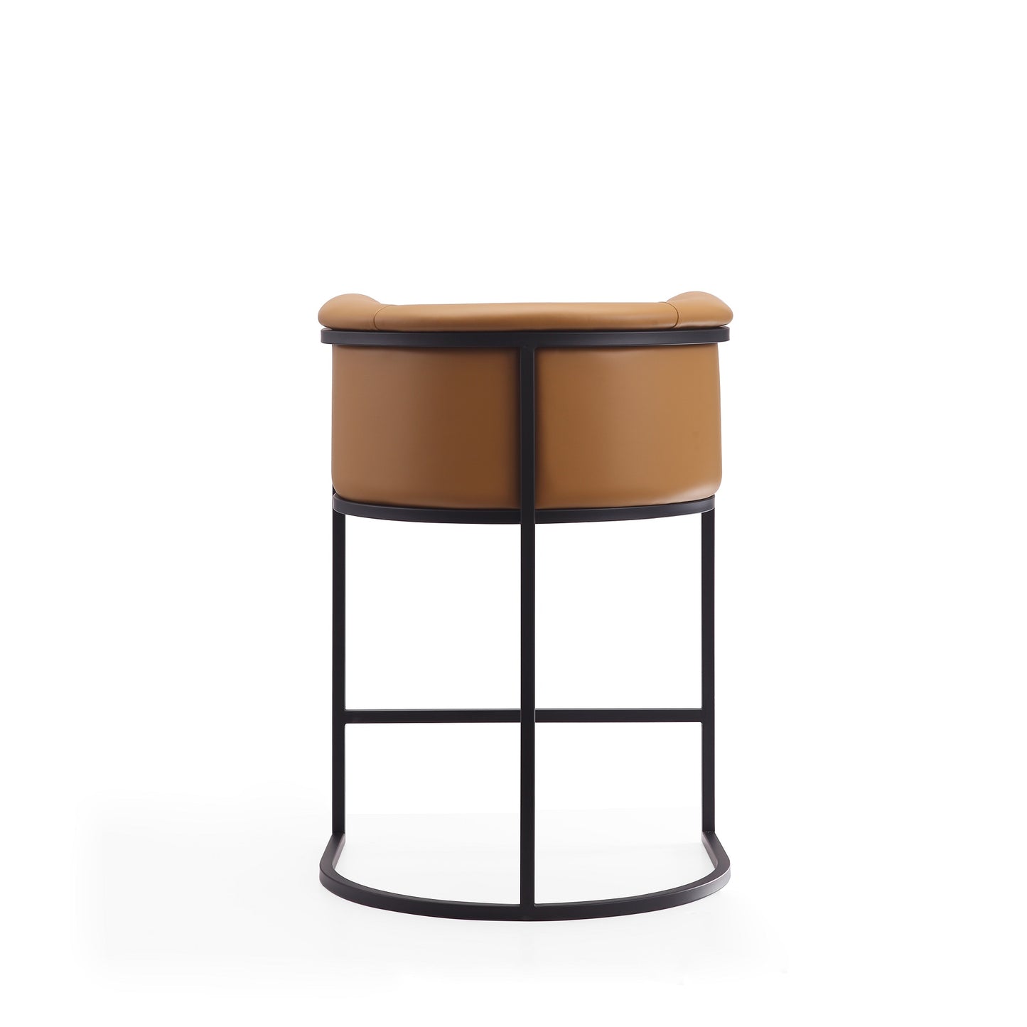 Cosmopolitan Mid-Century Modern Metal Upholstered Counter Stool in Camel CS008-CL