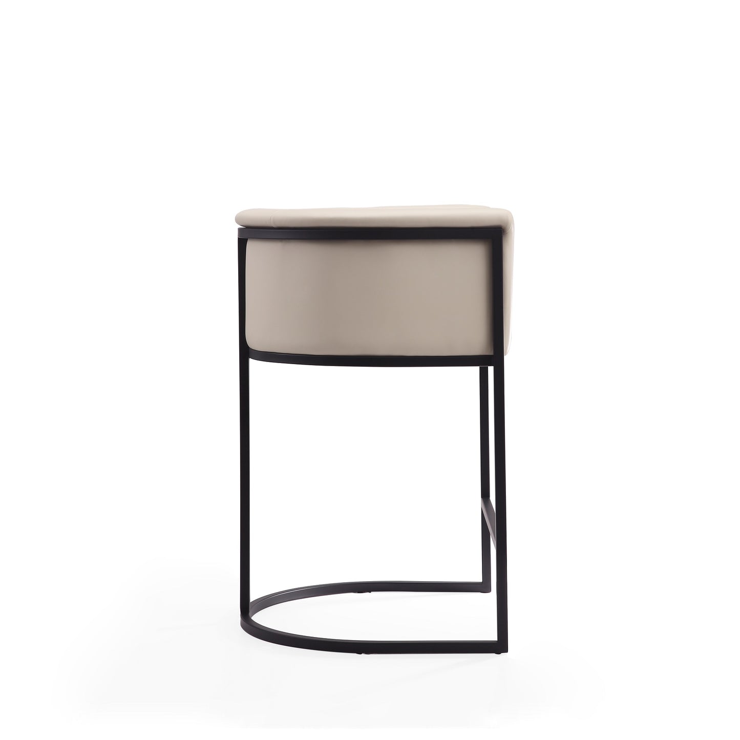 Cosmopolitan Mid-Century Modern Metal Upholstered Counter Stool in Cream CS008-CR