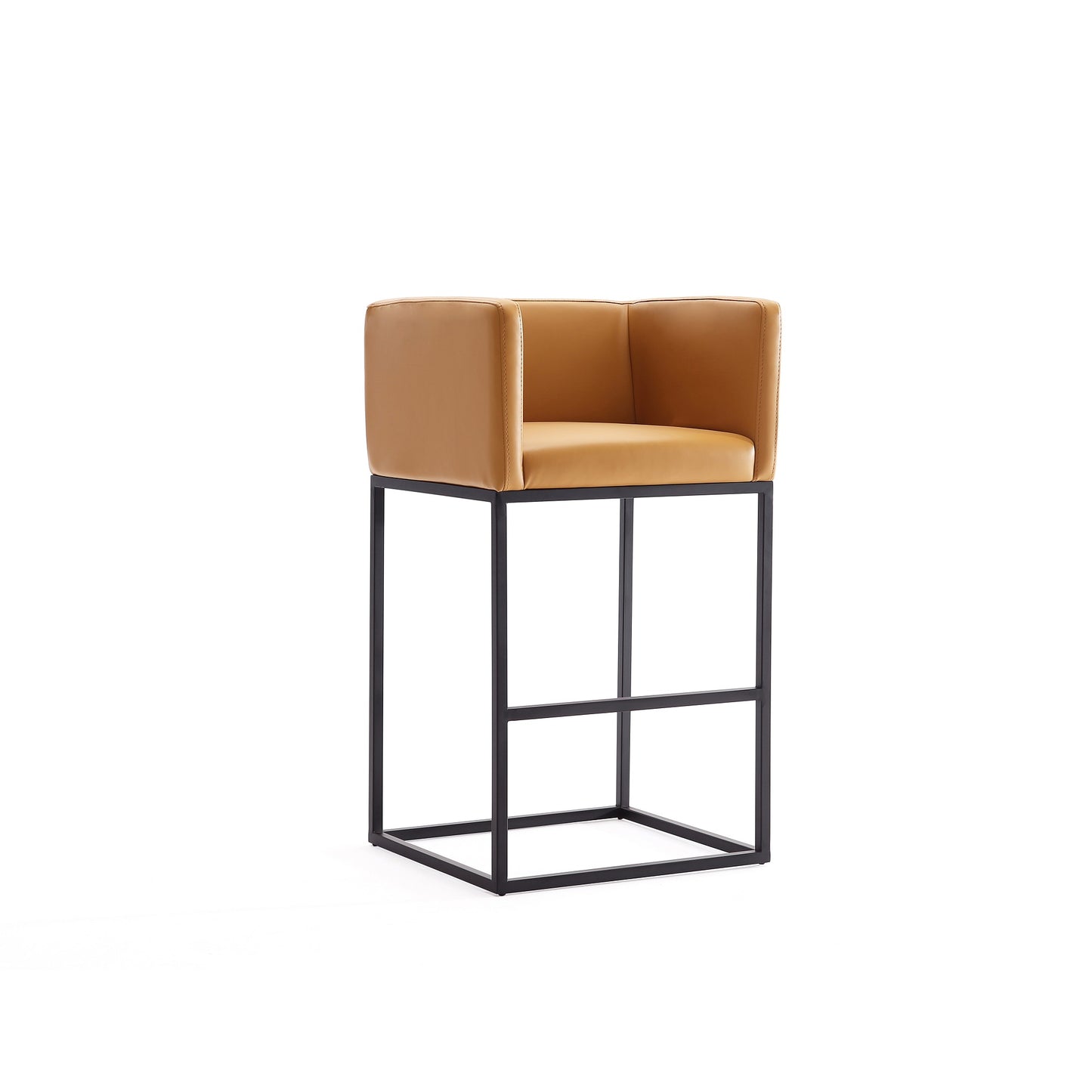 Manhattan Comfort Embassy 34 in. Metal Counter Height Bar Stool in Clay CS011-CL