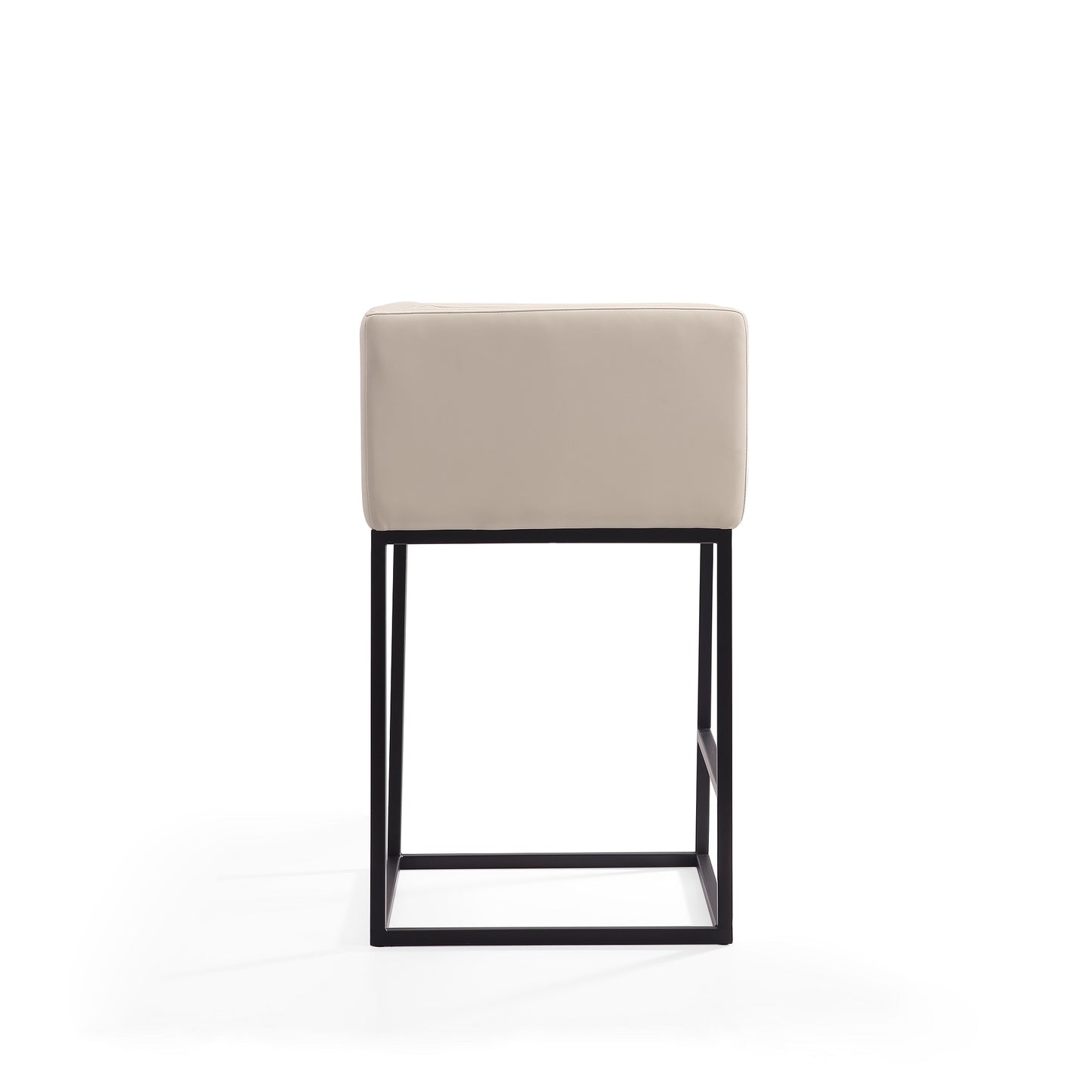 Embassy Mid-Century Modern Metal Upholstered Counter Stool in Cream CS011-CR