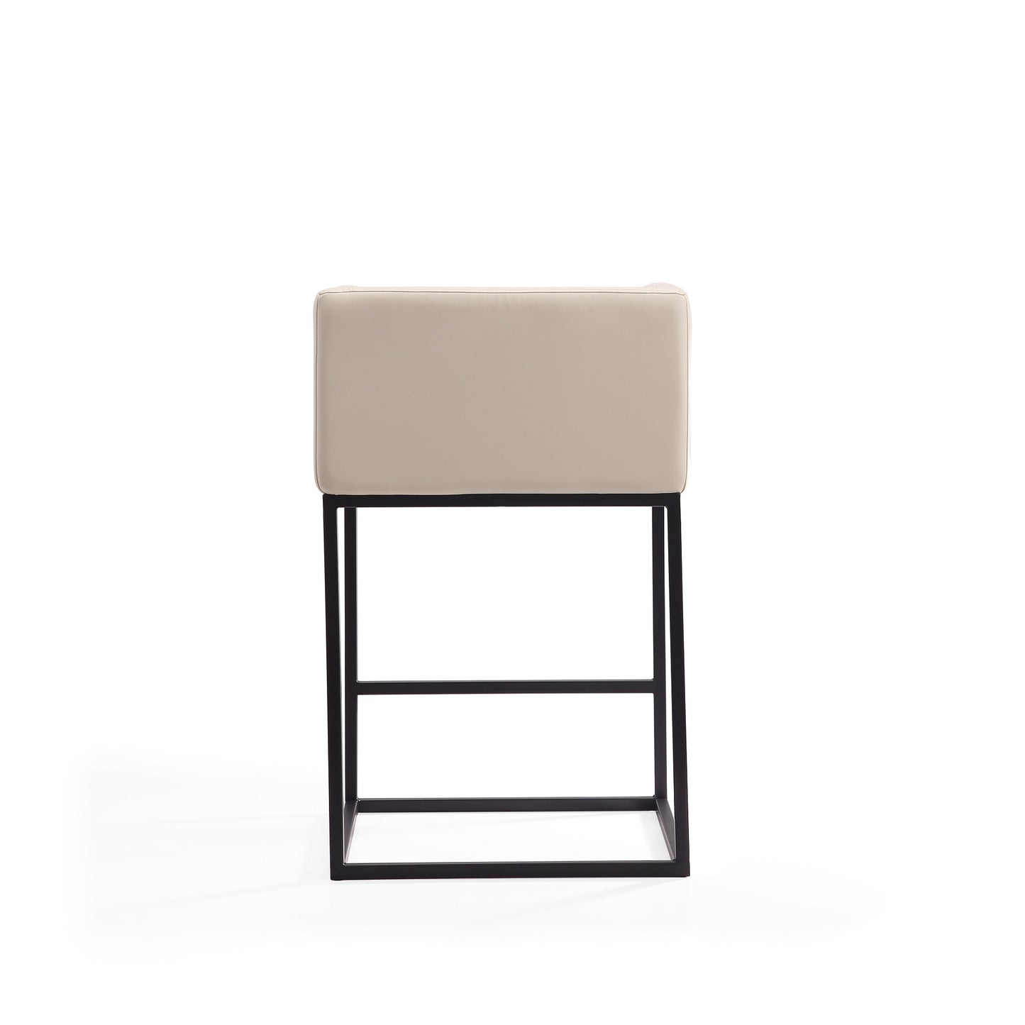 Embassy Mid-Century Modern Metal Upholstered Counter Stool in Cream CS011-CR