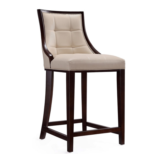 Fifth Avenue Traditional Wood Upholstered Counter Stool in Cream CS012-CR