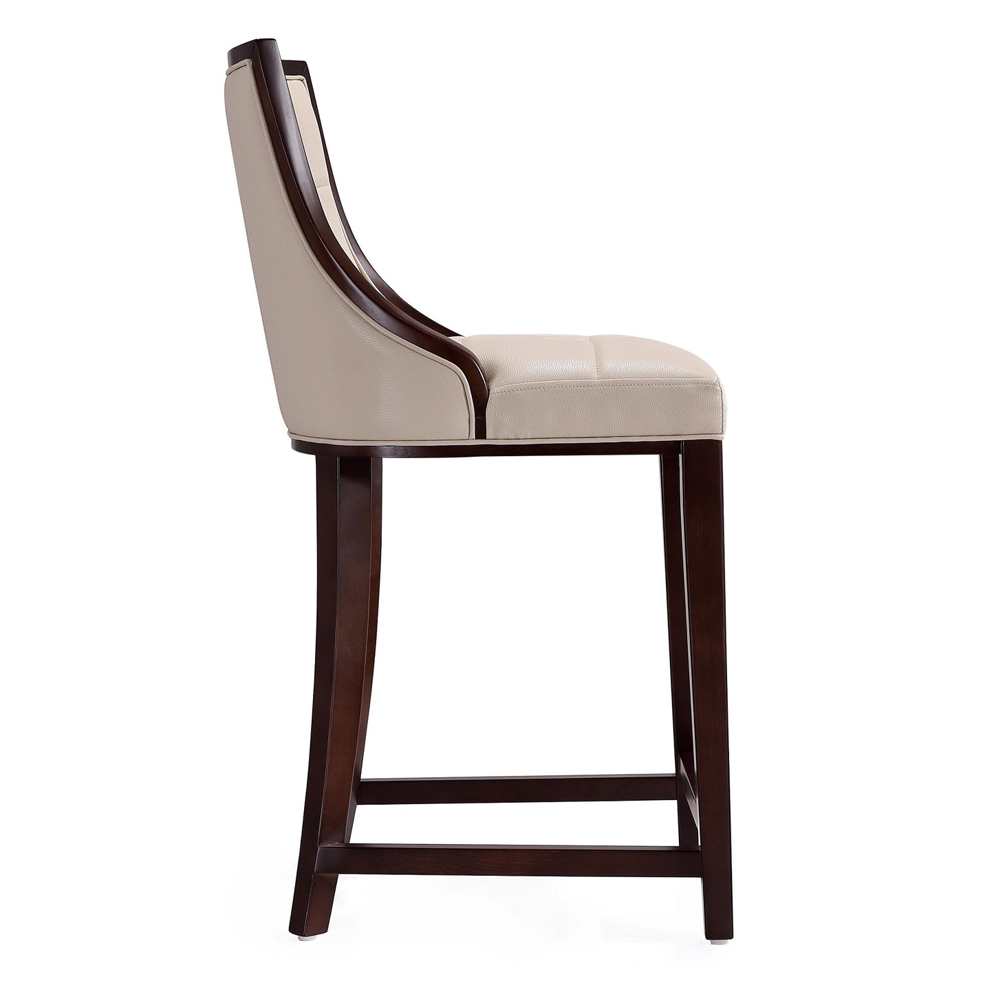 Fifth Avenue Traditional Wood Upholstered Counter Stool in Cream CS012-CR