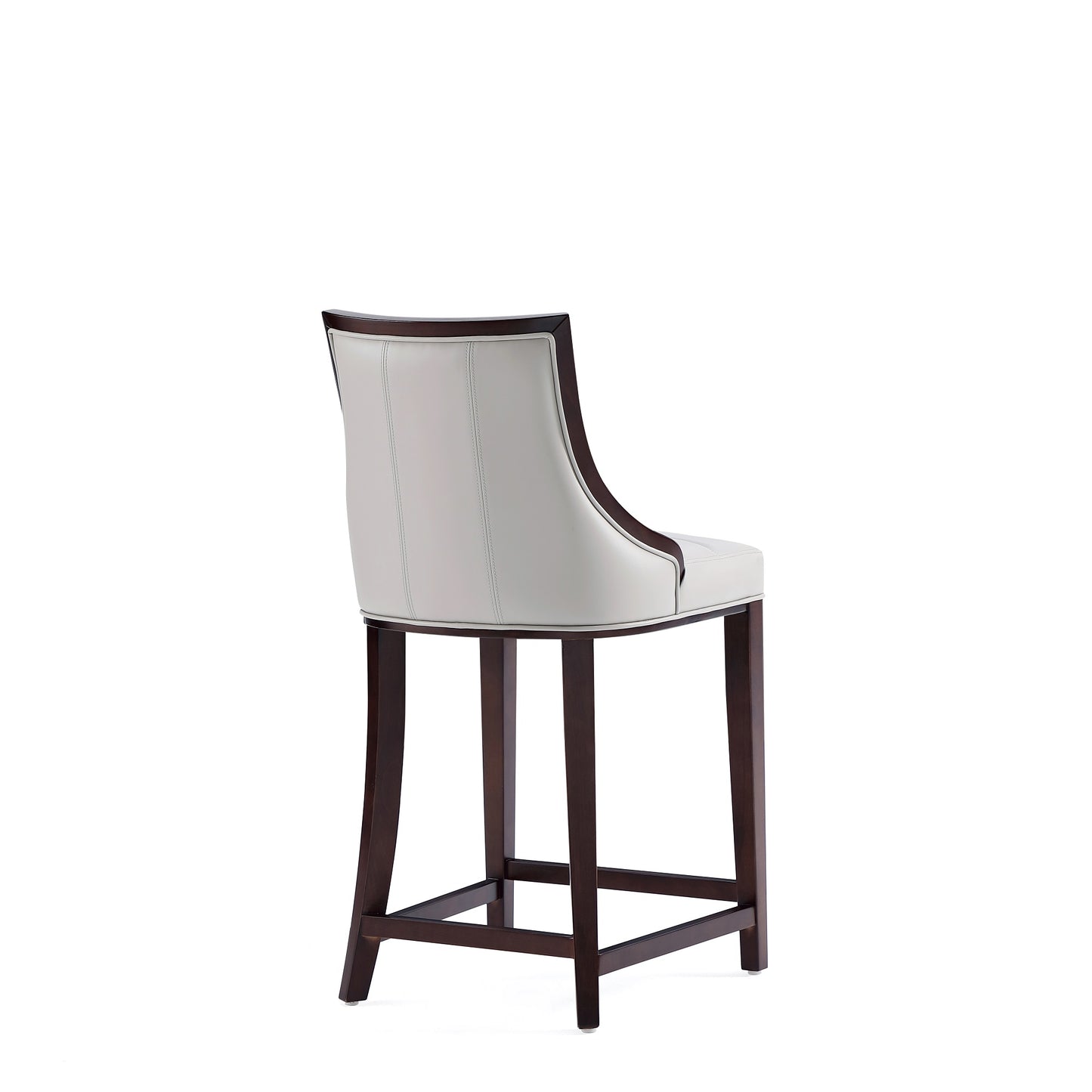 Manhattan Comfort Fifth Avenue Faux Leather Counter Stool in Light Grey CS012-LG