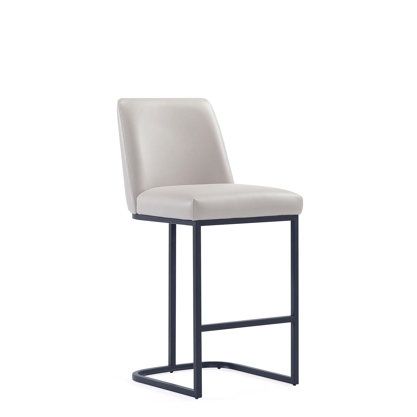 Manhattan Comfort Serena Modern Leatherette Upholstered Counter Stool in Light Grey CS017-LG