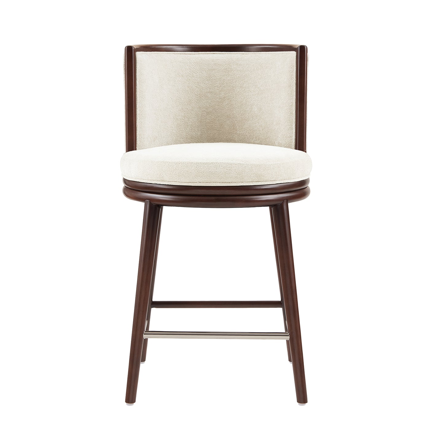 Evalyn Modern Wood Upholstered Counter Stool in Cream CS021-CR