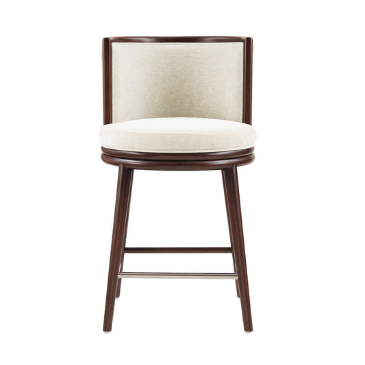Evalyn Modern Wood Upholstered Counter Stool in Cream CS021-CR