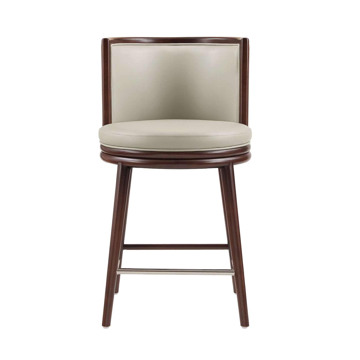 Evalyn Modern Wood Upholstered Counter Stool in Stone CS021-ST
