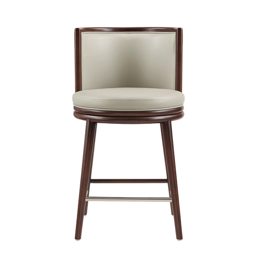 Evalyn Modern Wood Upholstered Counter Stool in Stone CS021-ST