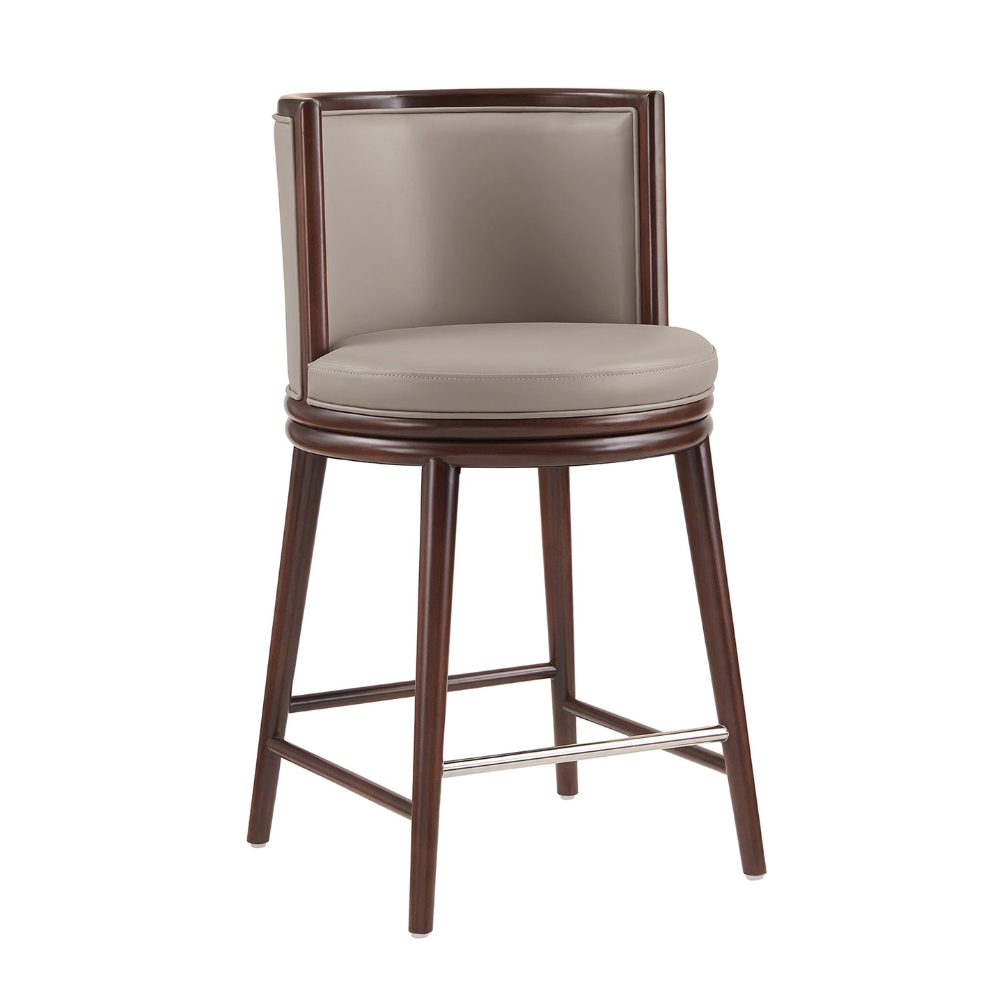 Evalyn Modern Wood Upholstered Counter Stool in Taupe CS021-TP