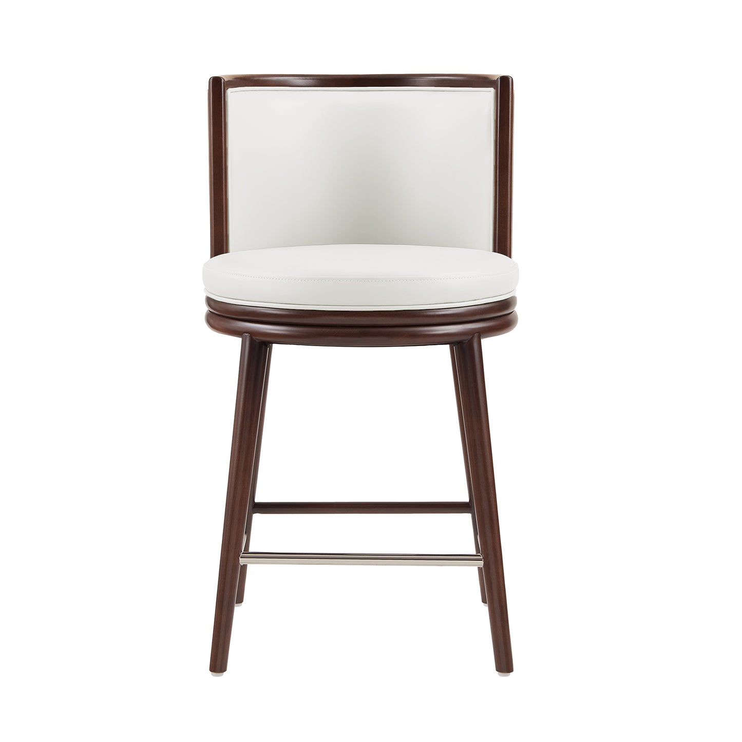Evalyn Modern Wood Upholstered Counter Stool in White CS021-WH