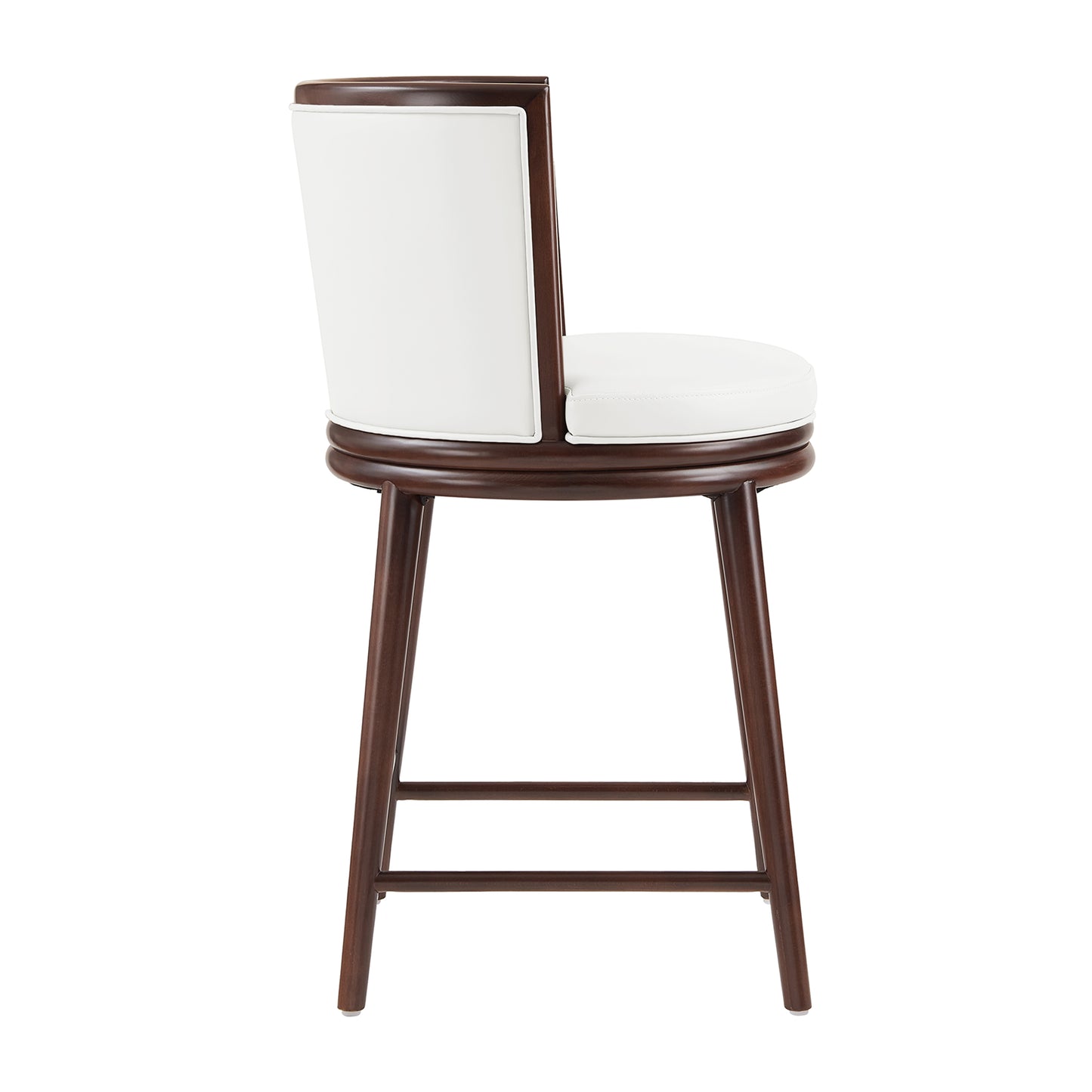 Evalyn Modern Wood Upholstered Counter Stool in White CS021-WH