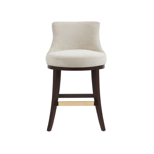 Lucia Modern Wood Chenille Counter Stool in Natural CS022-NA