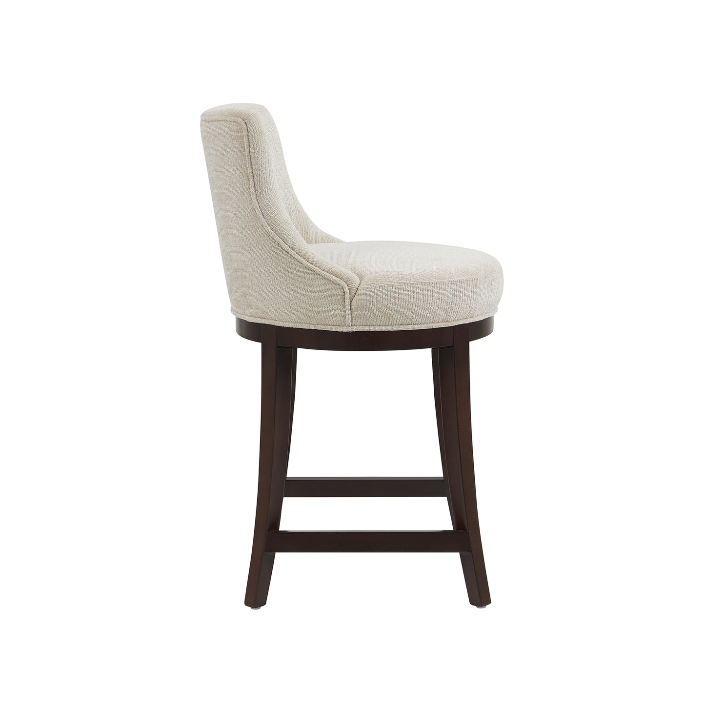 Lucia Modern Wood Chenille Counter Stool in Natural CS022-NA