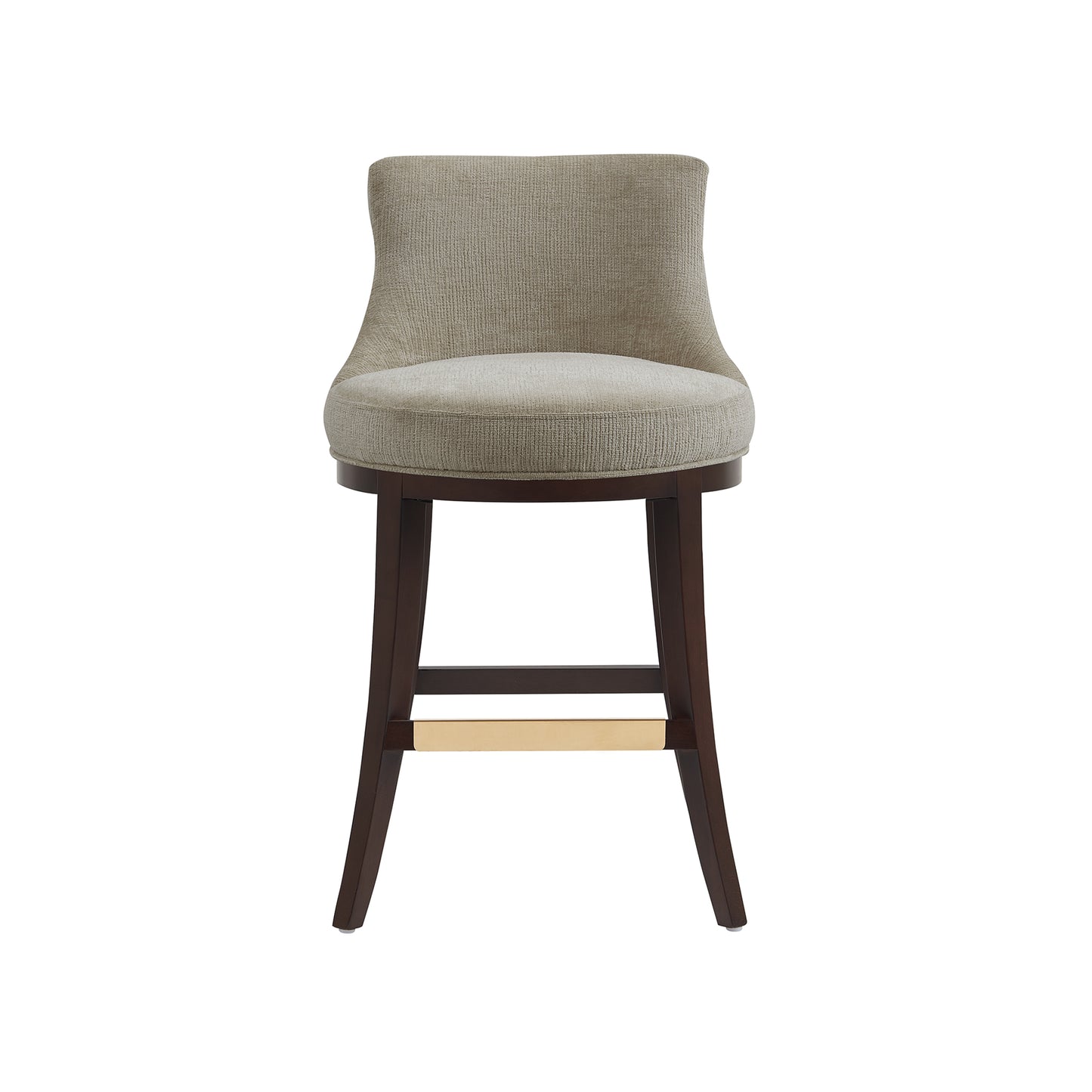 Lucia Modern Wood Chenille Counter Stool in Taupe CS022-TP