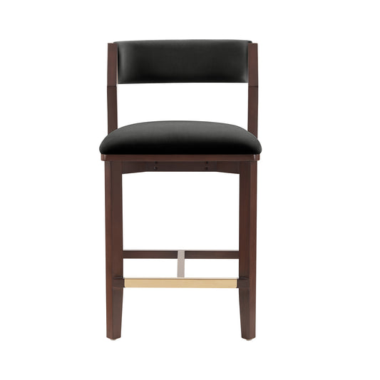 Patricia Modern Wood Upholstered Counter Stool in Black CS023-BK