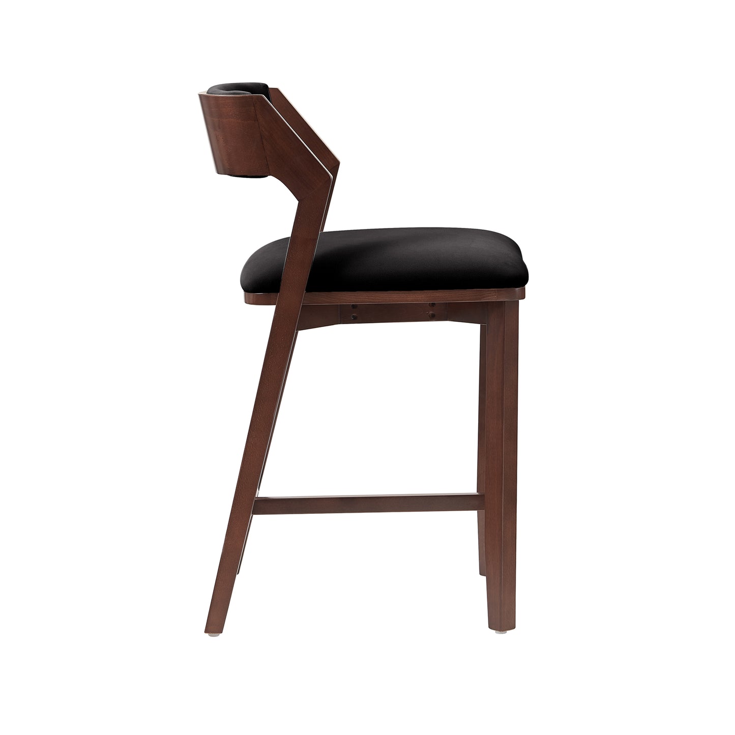 Patricia Modern Wood Upholstered Counter Stool in Black CS023-BK
