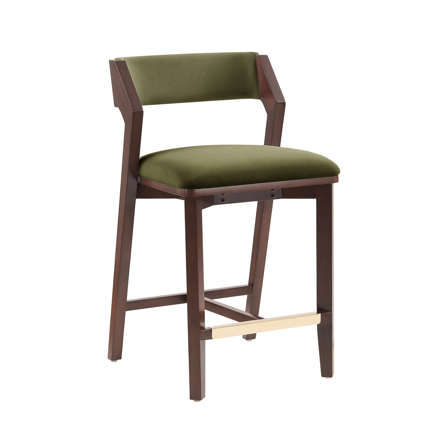 Patricia Modern Wood Upholstered Counter Stool in Turtle Green CS023-GR