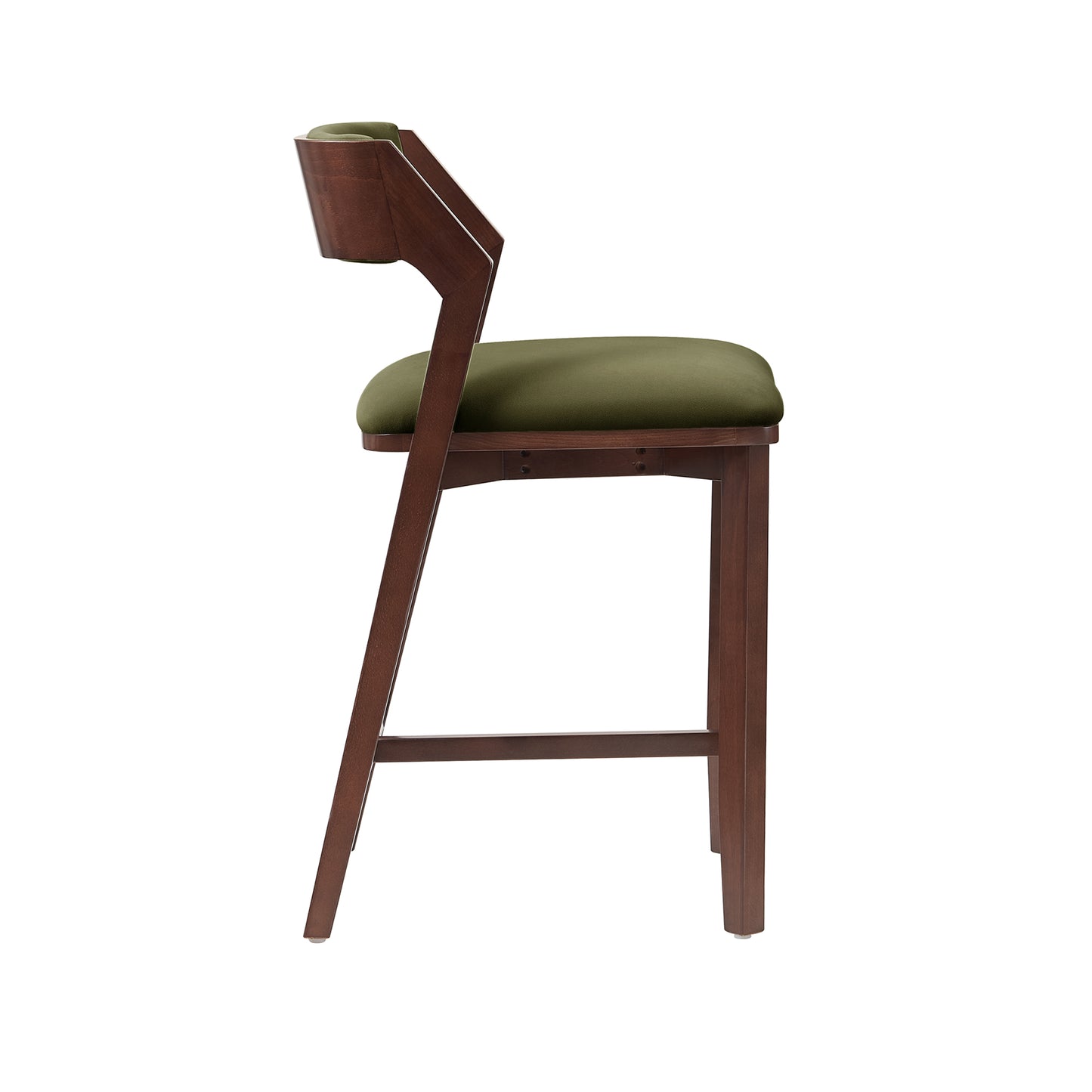 Patricia Modern Wood Upholstered Counter Stool in Turtle Green CS023-GR