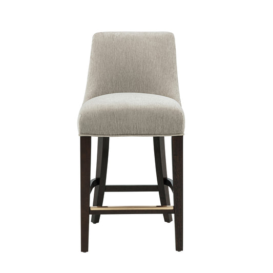 Beever Modern Wood Chenille Counter Stool in Taupe CS024-TP