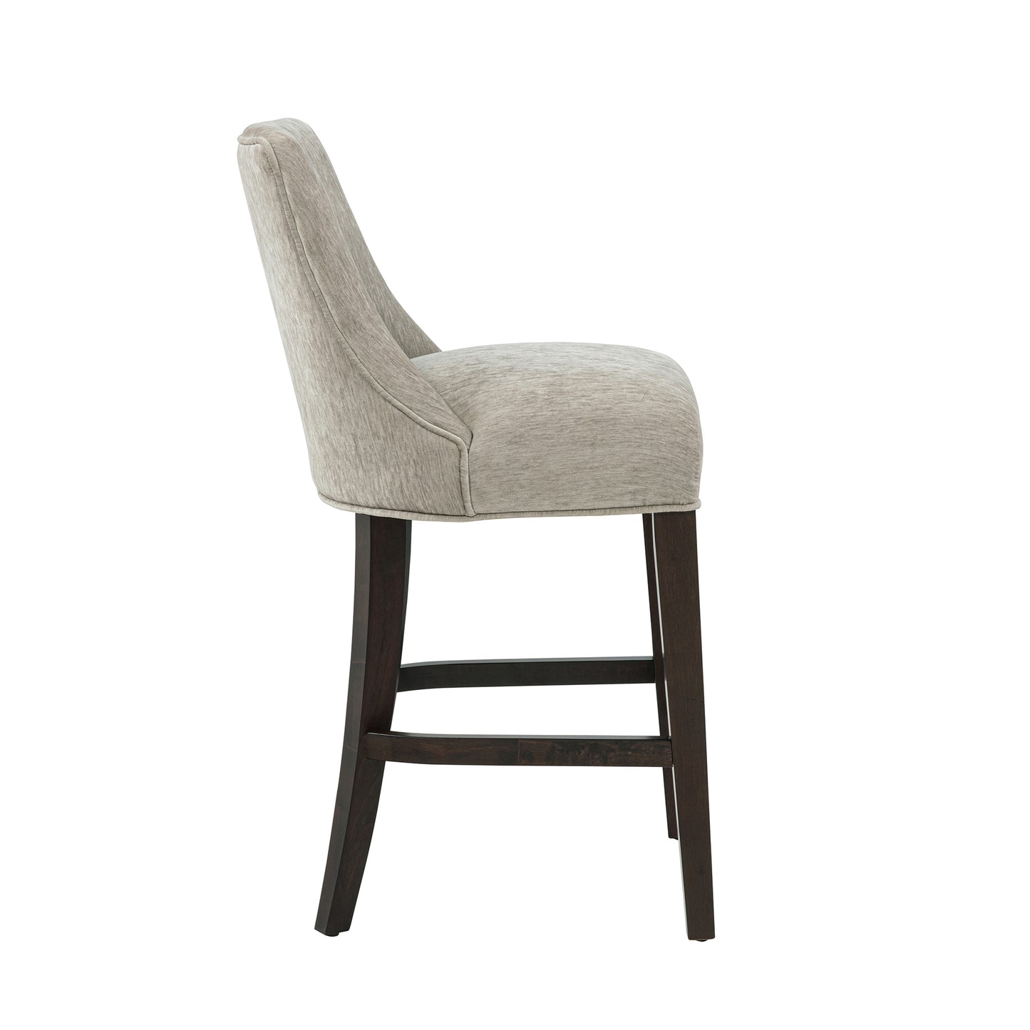 Beever Modern Wood Chenille Counter Stool in Taupe CS024-TP