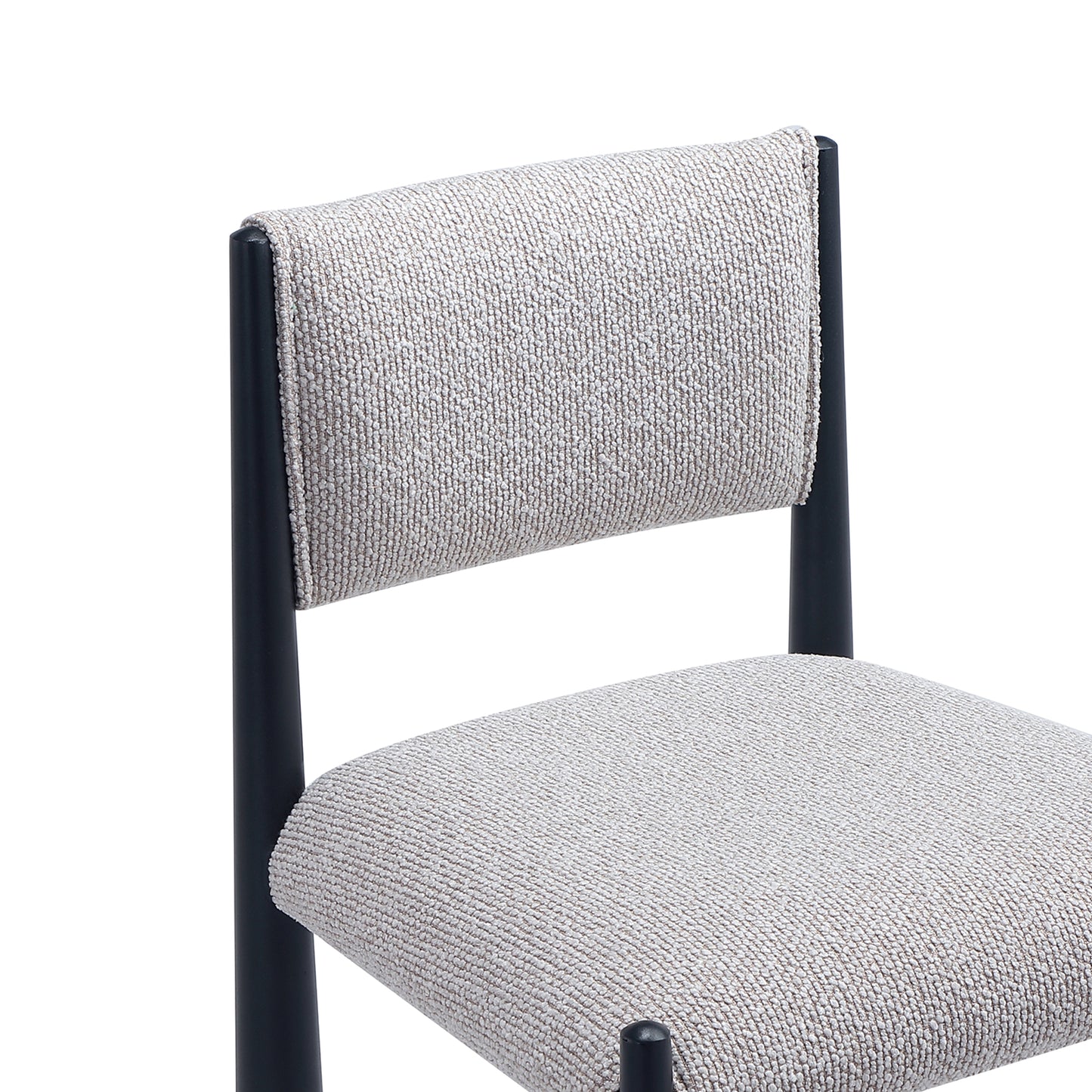 Lennor Mid-Century Modern Metal Boucle Counter Stool in Champagne CS1529-1
