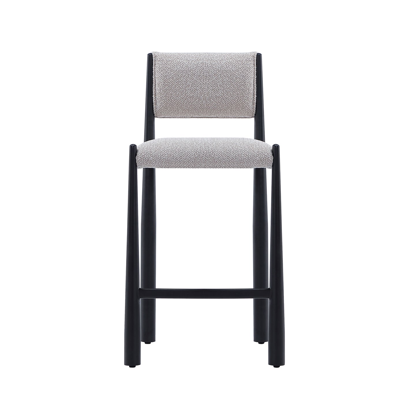 Lennor Mid-Century Modern Metal Boucle Counter Stool in Champagne CS1529-1