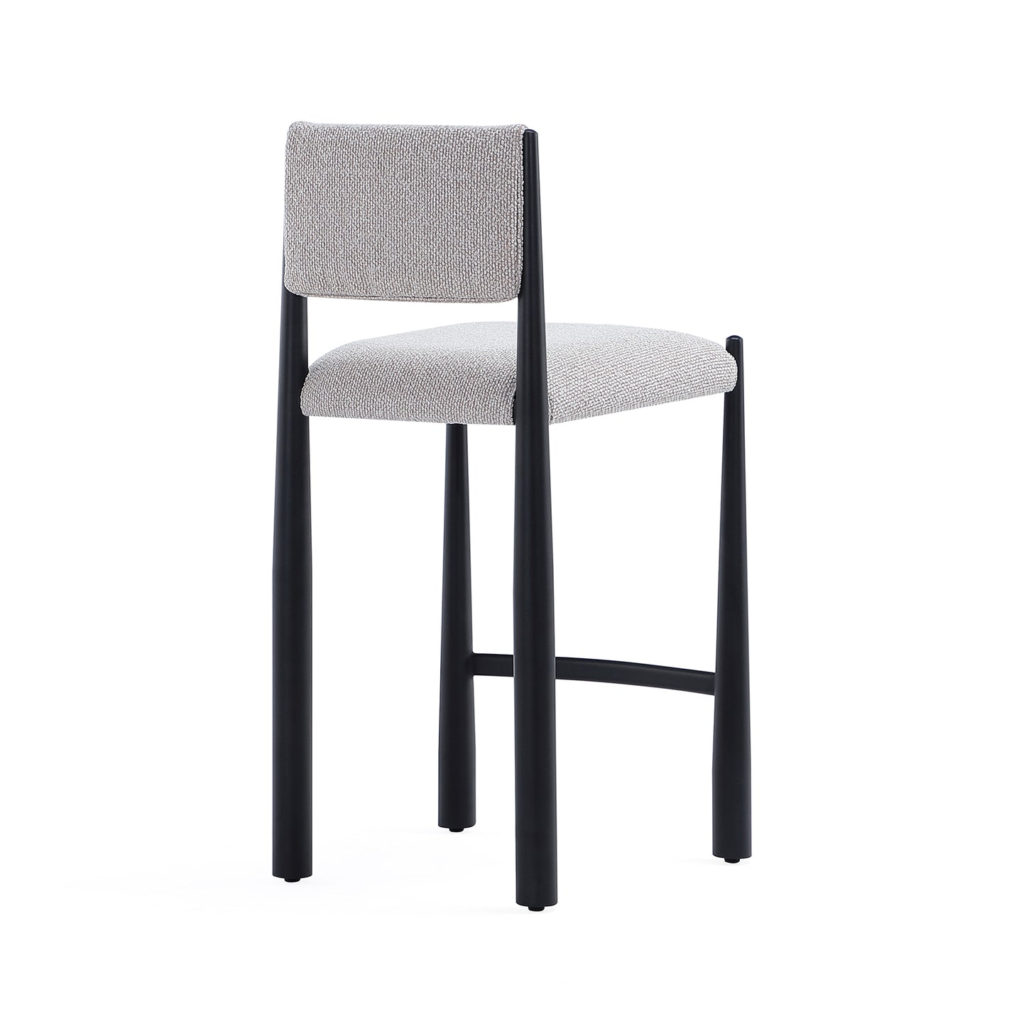 Lennor Mid-Century Modern Metal Boucle Counter Stool in Champagne CS1529-1