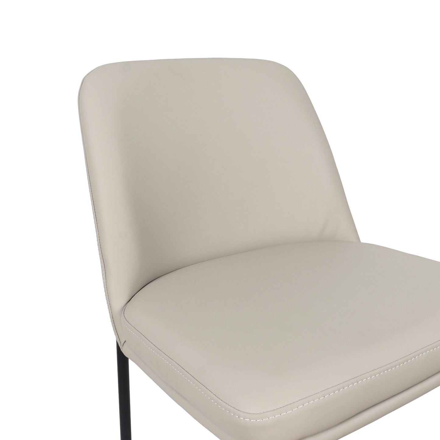 Loft Contemporary Metal Vegan Leather Counter Stool in Stone Gray - Set of 2 CS1534-1