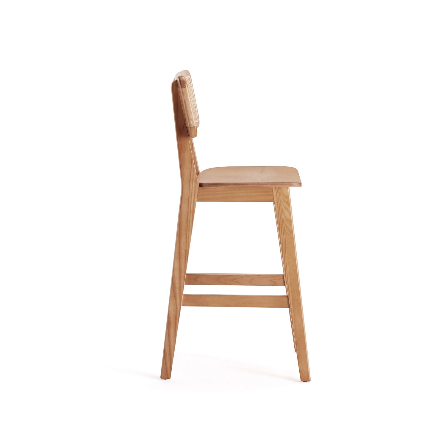 Versailles Industry Chic Cane Back Wood Counter Stool in Natural CSCA01-NA
