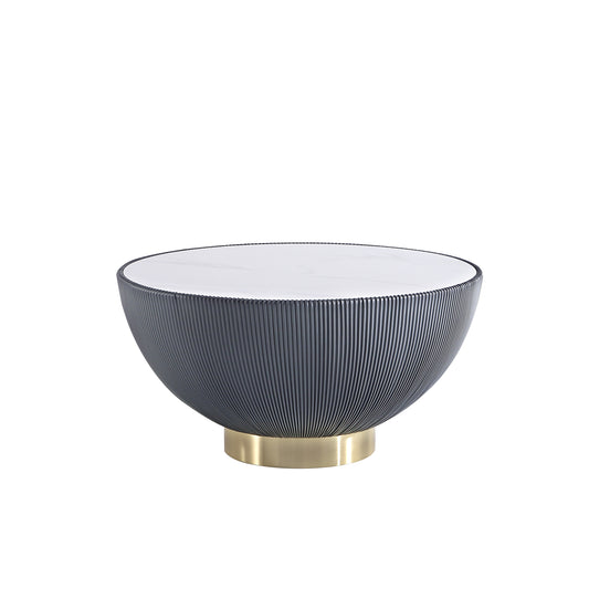 Anderson Modern Sintered Stone Top Upholstered Coffee Table in Gray CT012-GY