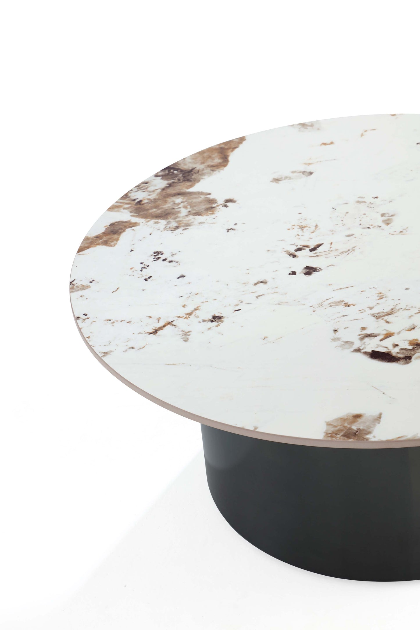 Alondra Modern Glam Sintered Stone Top Coffee Table in Black CT014