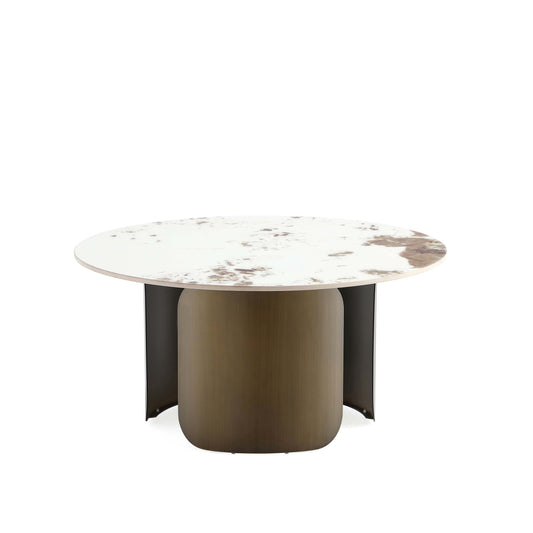 Monica Modern Glam Sintered Stone Top Coffee Table in Bronze CT016