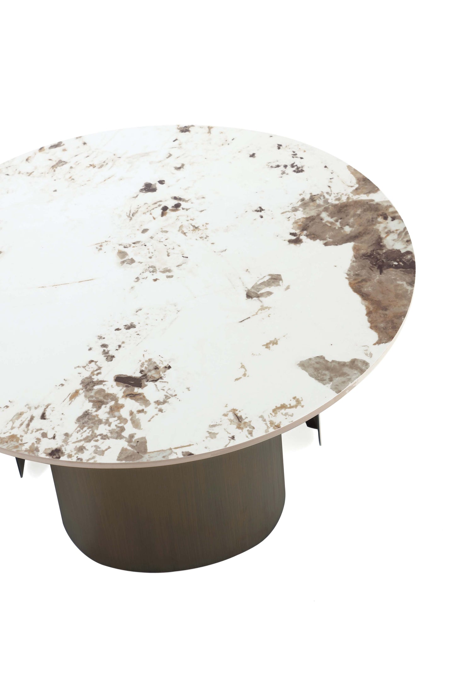 Monica Modern Glam Sintered Stone Top Coffee Table in Bronze CT016