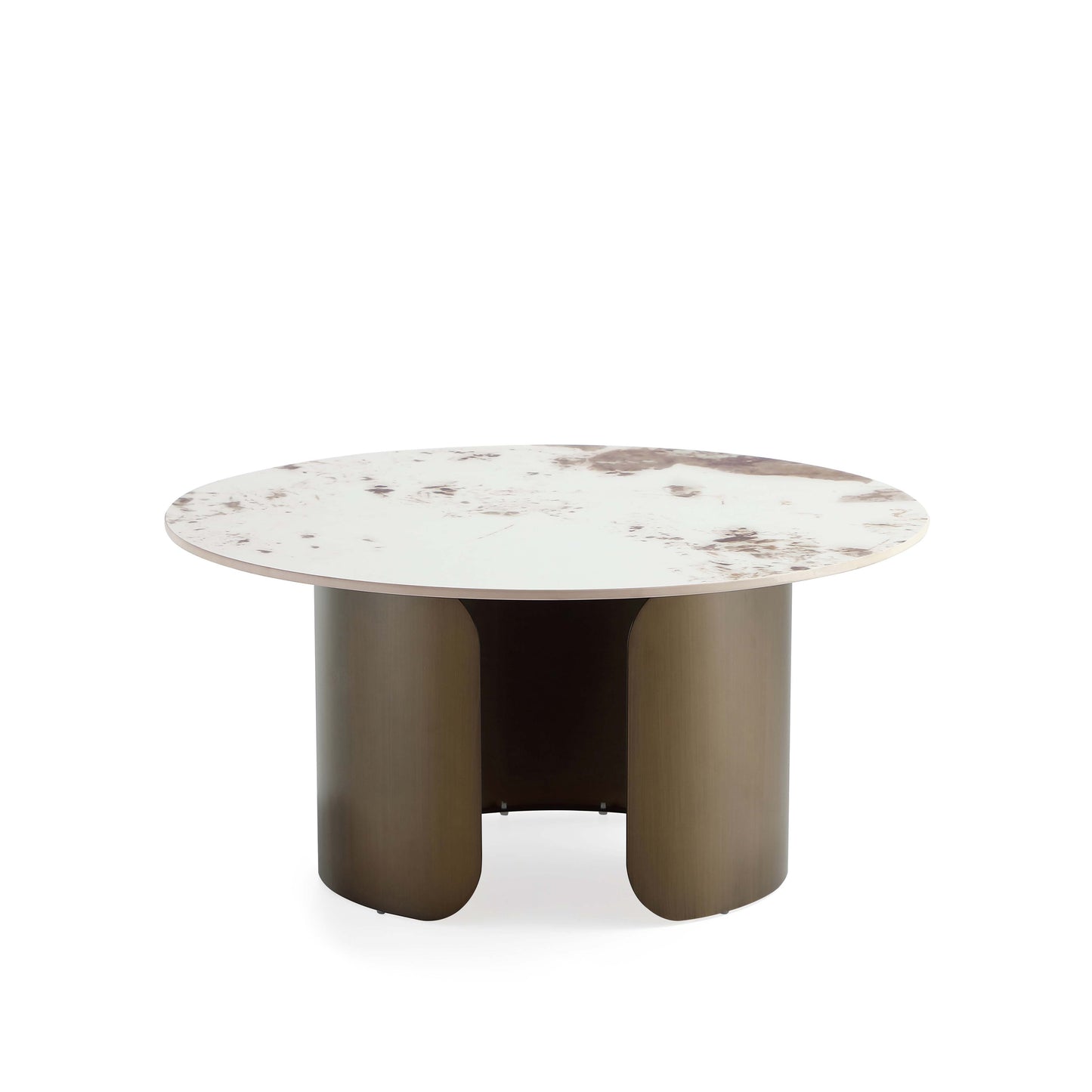 Monica Modern Glam Sintered Stone Top Coffee Table in Bronze CT016