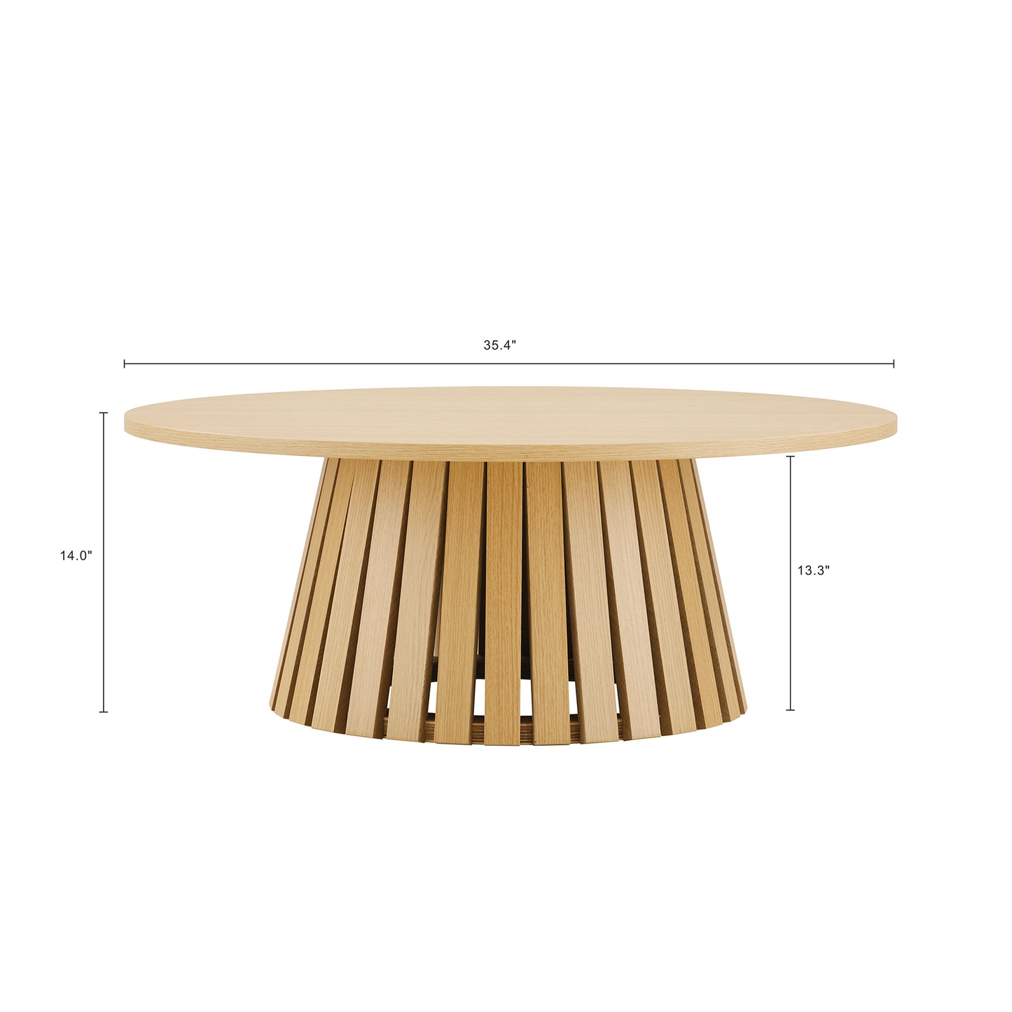 Layla Scandinavian Modern Coffee Table in Light Oak CT019-NA