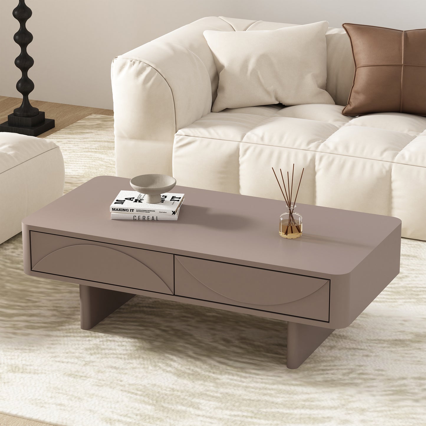 Ella Modern 47" Coffee Table in Mocha CT020-MO