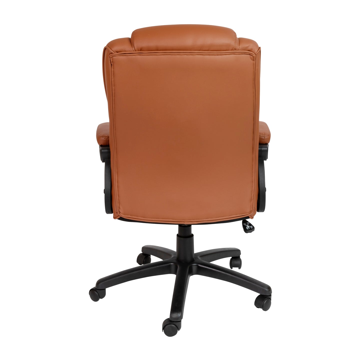 Flash Fundamentals Big & Tall 400 lb. Rated Brown LeatherSoft Swivel Office Chair with Padded Arms Brown