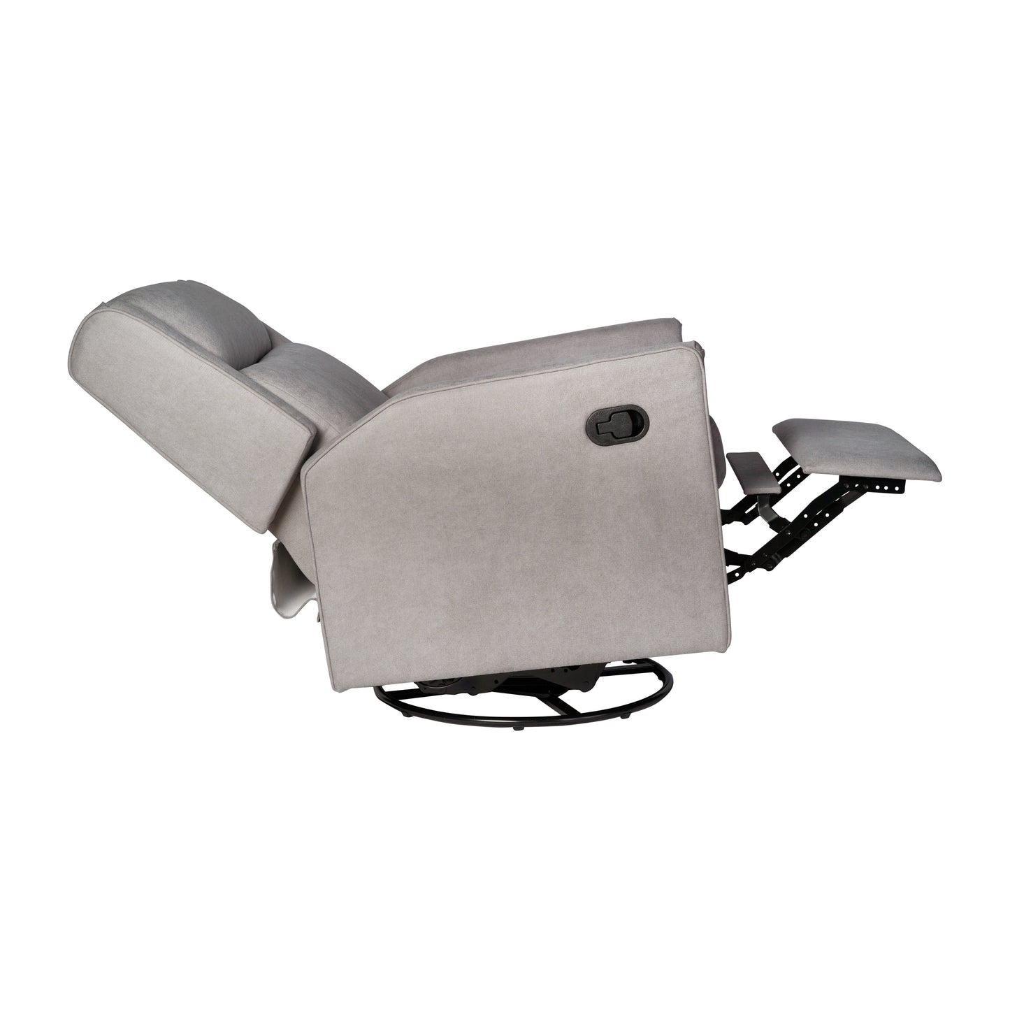 Cash Swivel Glider Rocker Recliner Chair, Manual 360 Degree Swivel Recliner Perfect for Living Room, Bedroom, or Nursery in Light Gray Upholstery Light Gray