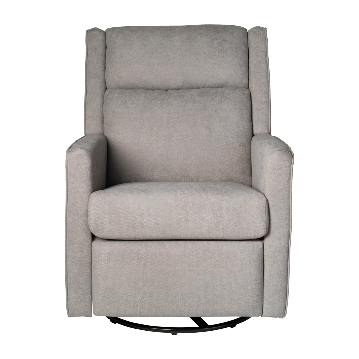 Cash Swivel Glider Rocker Recliner Chair, Manual 360 Degree Swivel Recliner Perfect for Living Room, Bedroom, or Nursery in Light Gray Upholstery Light Gray