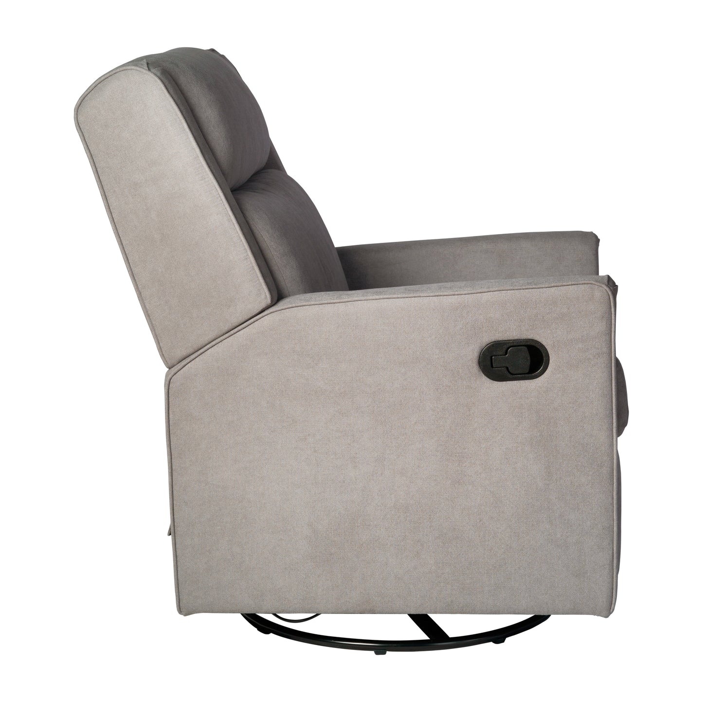 Cash Swivel Glider Rocker Recliner Chair, Manual 360 Degree Swivel Recliner Perfect for Living Room, Bedroom, or Nursery in Light Gray Upholstery Light Gray