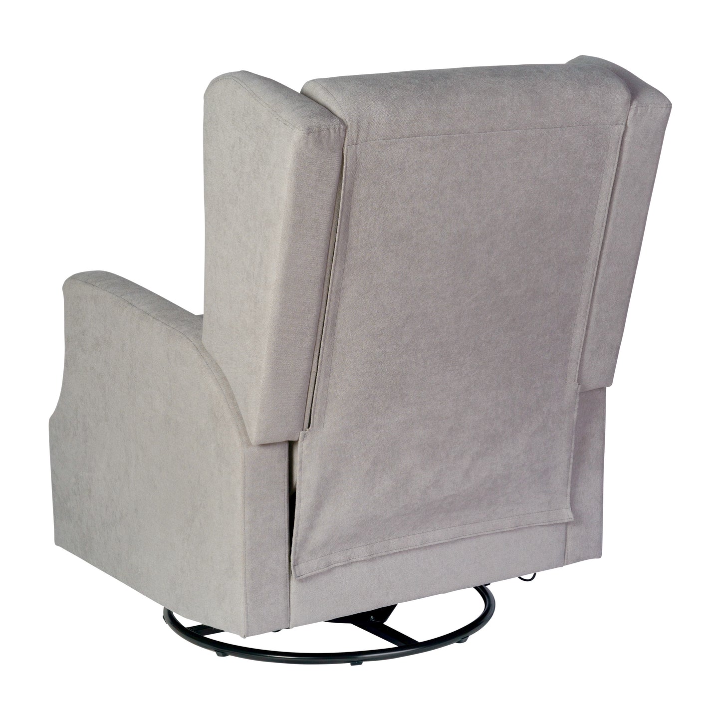 Omma Swivel Glider Rocker Recliner Chair, Manual 360 Degree Swivel Wingback Recliner Perfect for Living Room, Bedroom, or Nursery in Light Gray Light Gray