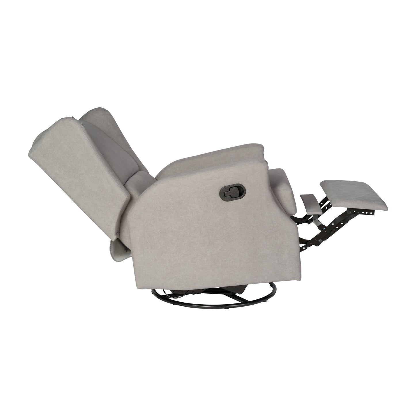 Omma Swivel Glider Rocker Recliner Chair, Manual 360 Degree Swivel Wingback Recliner Perfect for Living Room, Bedroom, or Nursery in Light Gray Light Gray