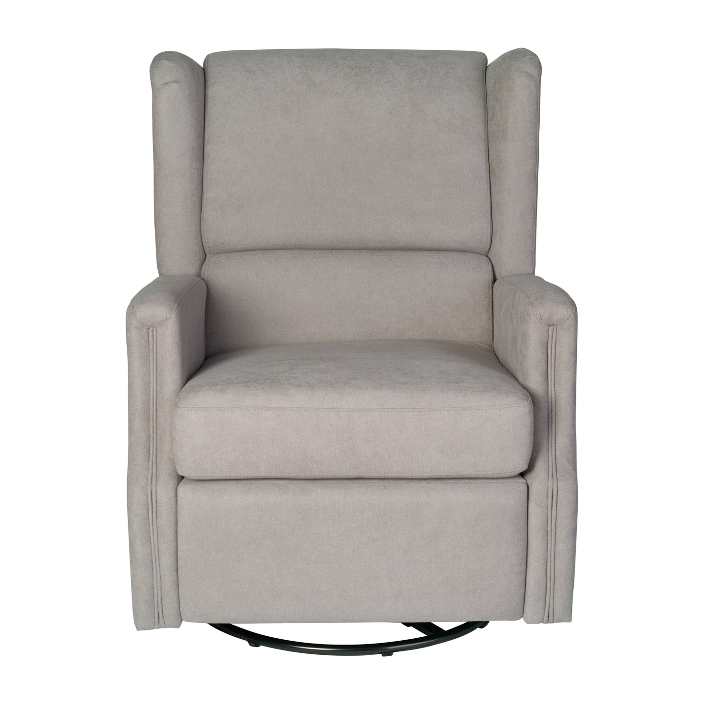 Omma Swivel Glider Rocker Recliner Chair, Manual 360 Degree Swivel Wingback Recliner Perfect for Living Room, Bedroom, or Nursery in Light Gray Light Gray