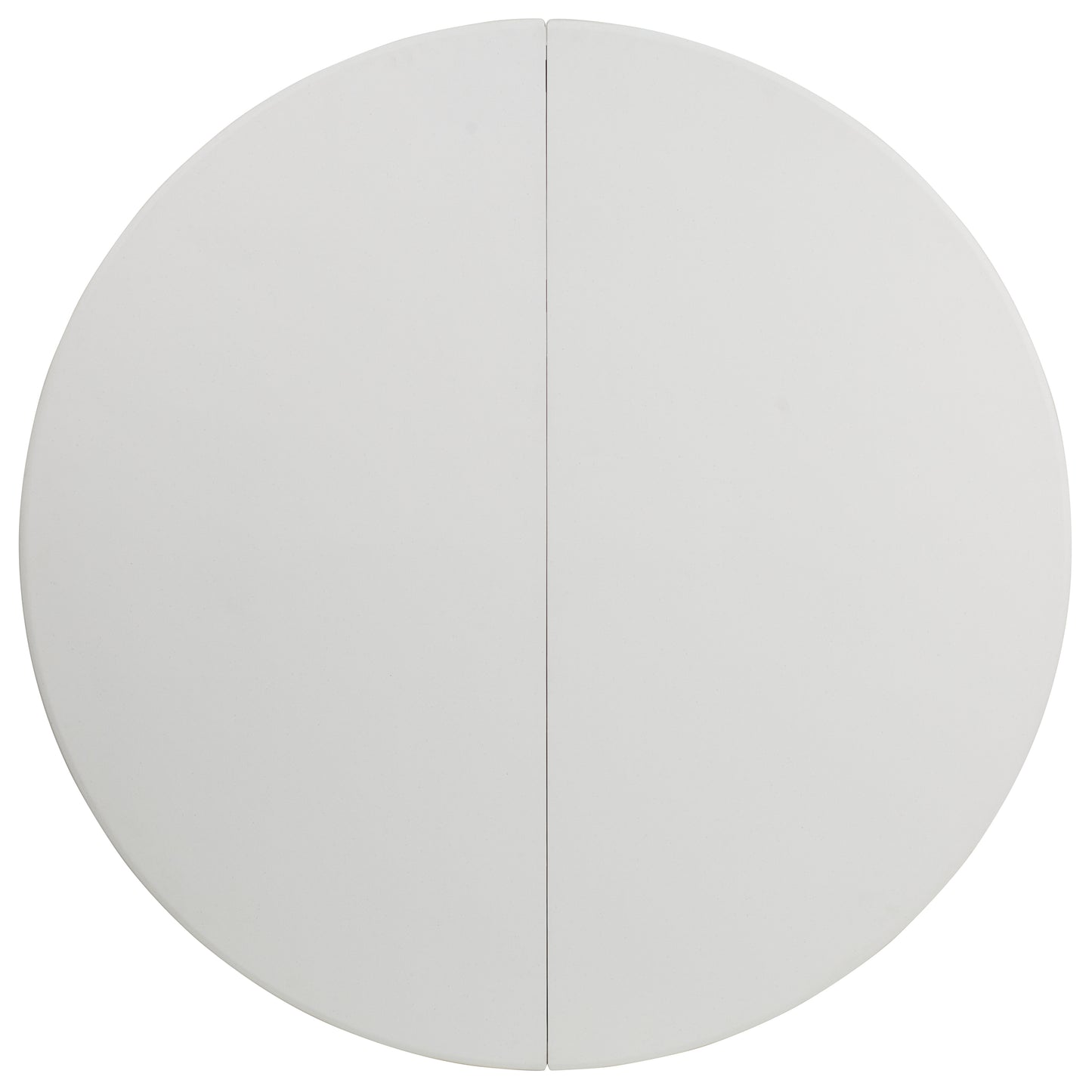 Scarborough 5-Foot Round Bi-Fold White Plastic Folding Table with Carrying Handle Granite White