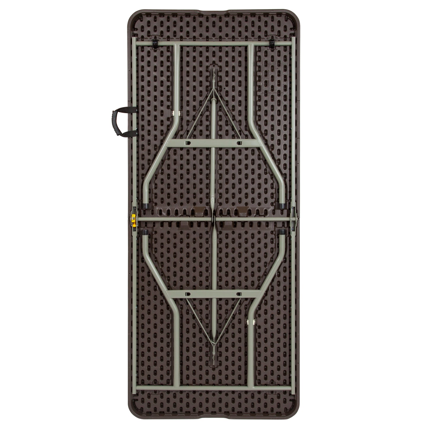 Park 6-Foot Bi-Fold Brown Rattan Plastic Folding Table Brown