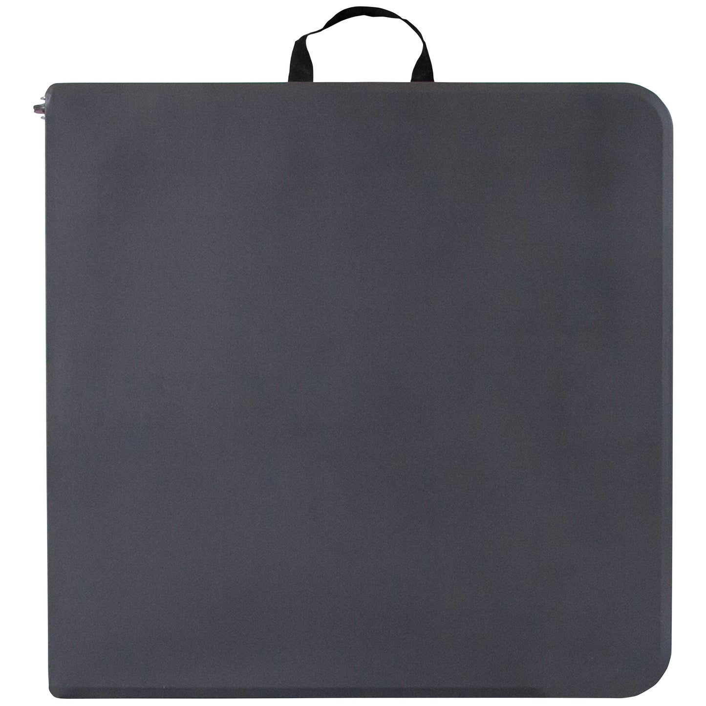 Mills 4-Foot Height Adjustable Bi-Fold Dark Gray Plastic Folding Table with Carrying Handle Dark Gray