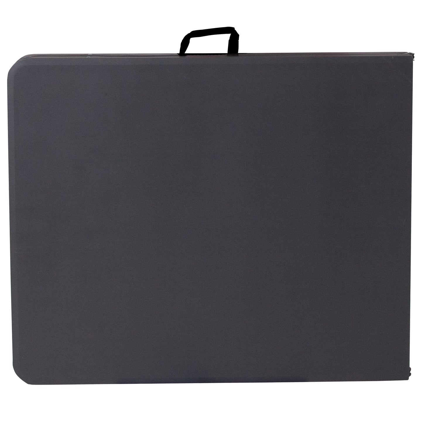 Elijah 6-Foot Bi-Fold Dark Gray Plastic Folding Table with Carrying Handle Dark Gray