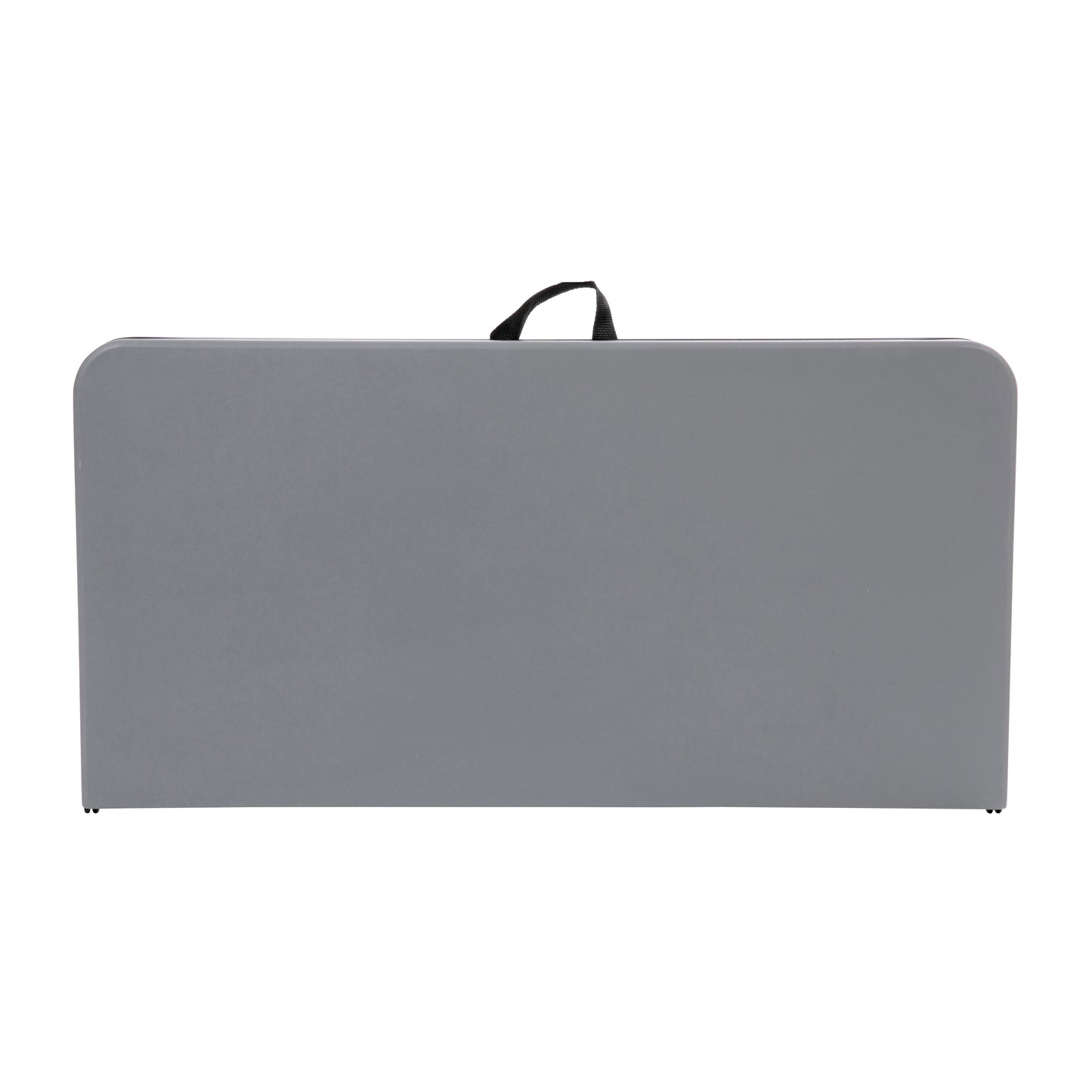 Dunham 2.83-Foot Square Bi-Fold Gray Plastic Folding Table with Carrying Handle Gray