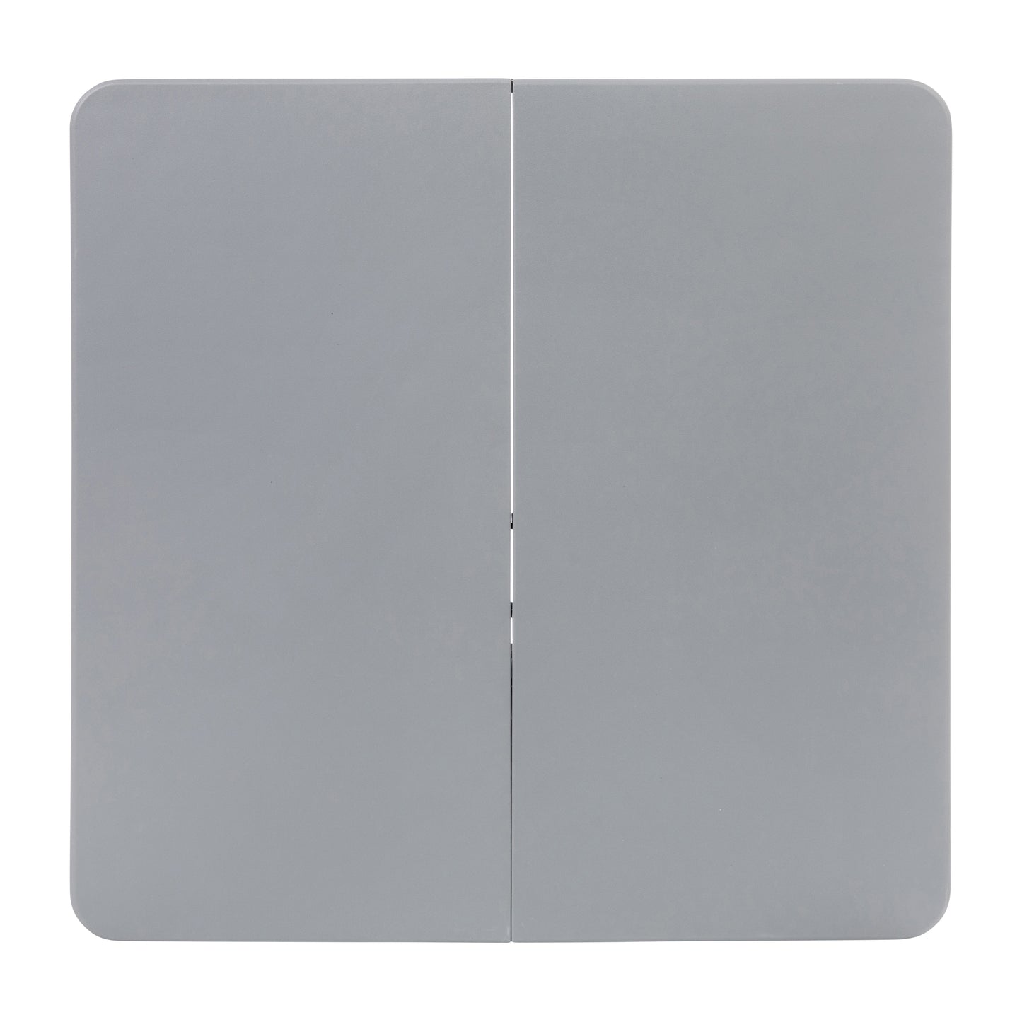 Dunham 2.83-Foot Square Bi-Fold Gray Plastic Folding Table with Carrying Handle Gray